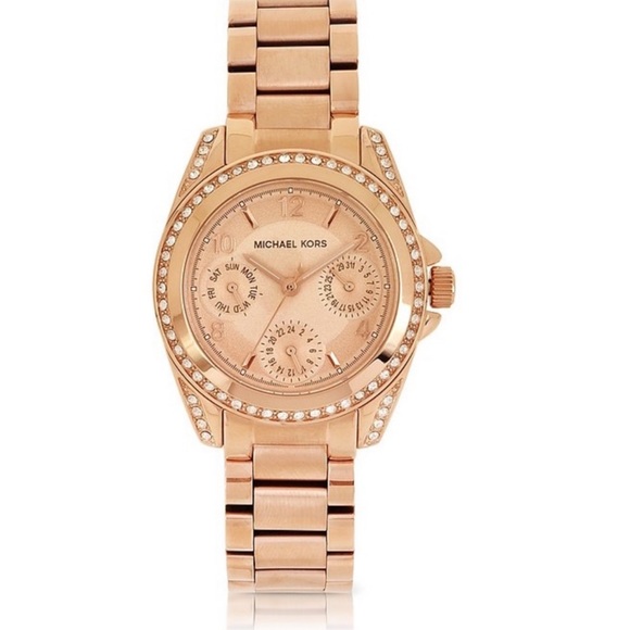 Michael Kors rose gold mini Blair watch mk5613